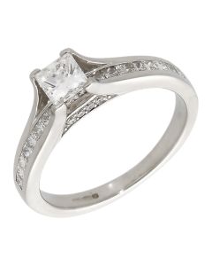 Pre-Owned Platinum Princess Cut IGI Diamond Solitaire Ring