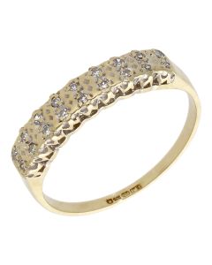 Pre-Owned 9ct Yellow Gold Diamond Set Eternity Ring