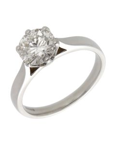 Pre-Owned Platinum 1.28ct Brilliant Cut Diamond Solitaire Ring