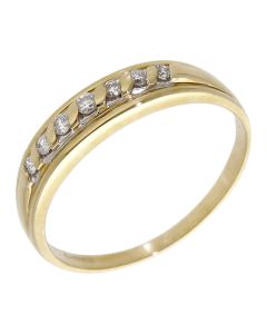 Pre-Owned 9ct Yellow Gold Diamond Set Dress Ring