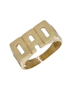 Pre-Owned 9ct Yellow Gold Dad Ring