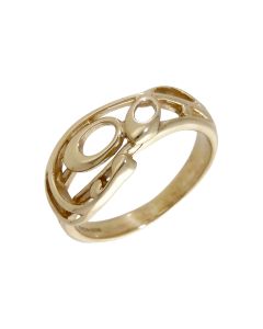 Pre-Owned 9ct Gold Rennie MacIntosh Style Cutout Dress Ring