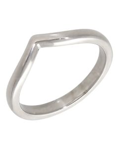 Pre-Owned 9ct White Gold Half Wishbone Ring