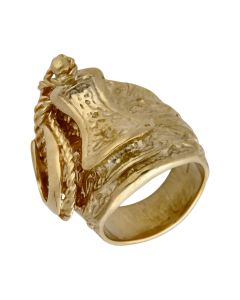 Pre-Owned 9ct Yellow Gold Heavy Saddle Ring