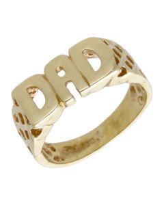 Pre-Owned 9ct Yellow Gold Dad Ring