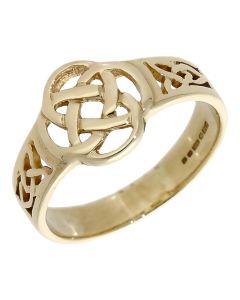 Pre-Owned 9ct Yellow Gold Celtic Design Dress Ring