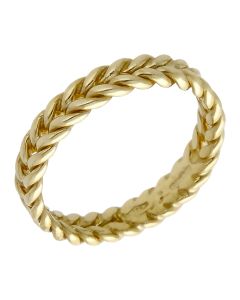 Pre-Owned 9ct Yellow Gold Woven Style Band Ring