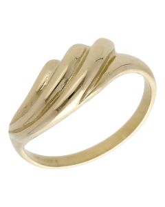 Pre-Owned 9ct Yellow Gold Wave Dress Ring