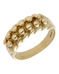 Pre-Owned 9ct Yellow Gold 2 Row Keeper Ring
