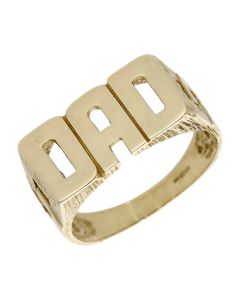 Pre-Owned 9ct Yellow Gold Dad Ring