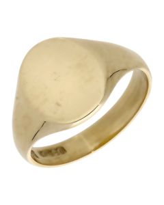 Pre-Owned 9ct Yellow Gold Oval Signet Ring