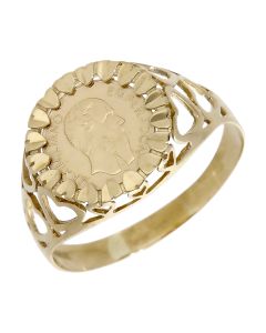 Pre-Owned 9ct Yellow Gold Coin Style Dress Ring