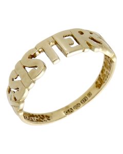 Pre-Owned 9ct Yellow Gold Sister Ring