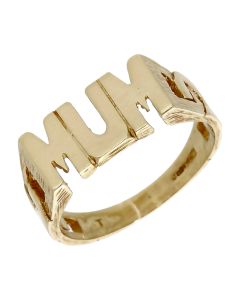 Pre-Owned 9ct Yellow Gold Mum Dress Ring