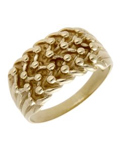 Pre-Owned 9ct Yellow Gold 4 Row Keeper Ring
