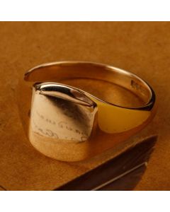 Pre-Owned Vintage 1970 9ct Yellow Gold Plain Signet Ring