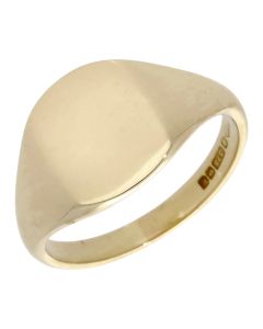 Pre-Owned Vintage 1970 9ct Yellow Gold Plain Signet Ring