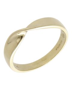 Pre-Owned 9ct Yellow Gold Twist Band Ring