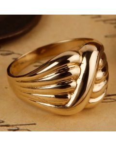 Pre-Owned Vintage 1989 9ct Yellow Gold Crossover Dress Ring