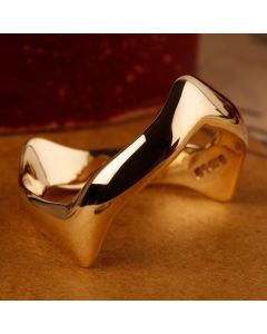Pre-Owned Vintage 1982 9ct Yellow Gold Full Wishbone Ring