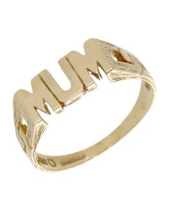 Pre-Owned 9ct Yellow Gold Mum Dress Ring