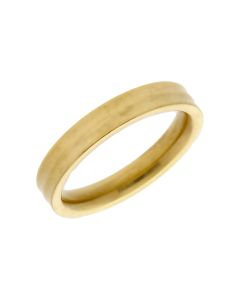 Pre-Owned 18ct Yellow Gold 4mm Ridged Wedding Band Ring