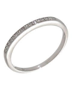 Pre-Owned 9ct White Gold 0.15ct Diamond Half Eternity Ring