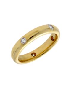 Pre-Owned 18ct Yellow Gold 0.35ct Diamond Set 4mm Band Ring