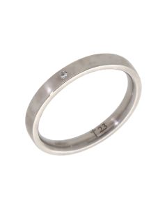 Pre-Owned 18ct White Gold Diamond Set 2.5mm Wedding Band Ring