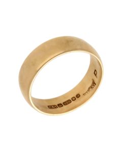 Pre-Owned 9ct Yellow Gold 6mm Wedding Band Ring