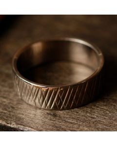 Pre-Owned Vintage 1972 18ct White Gold Patterned Wedding Ring