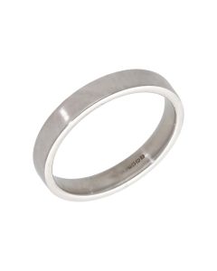 Pre-Owned 18ct White Gold 3mm Flat Court Wedding Band Ring