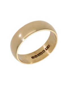 Pre-Owned 9ct Yellow Gold 5mm Wedding Band Ring