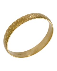 Pre-Owned 18ct Yellow Gold 3mm Patterned Wedding Band Ring