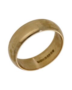 Pre-Owned 9ct Yellow Gold 7mm Wedding Band Ring