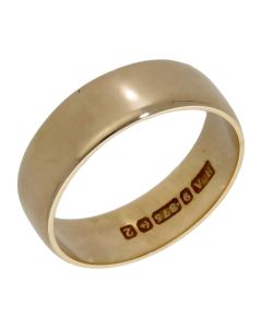 Pre-Owned 9ct Yellow Gold 5mm Wedding Band Ring