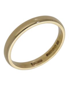 Pre-Owned 9ct Yellow Gold 3mm Wedding Band Ring