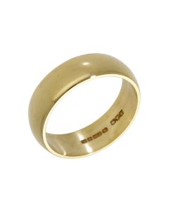 Pre-Owned 18ct Yellow Gold 6mm Wedding Band Ring