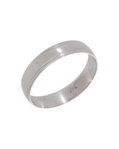 Pre-Owned 9ct White Gold Edged 5mm Wedding Band Ring