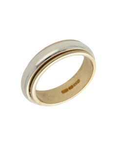 Pre-Owned 9ct Yellow & White Gold 5mm Wedding Band Ring