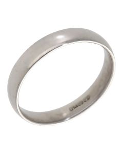 Pre-Owned 9ct White Gold 4mm Wedding Band Ring
