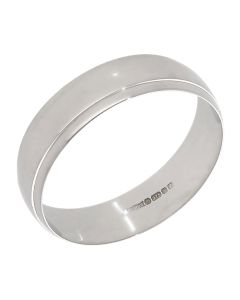Pre-Owned 9ct White Gold Edged 5mm Wedding Band Ring