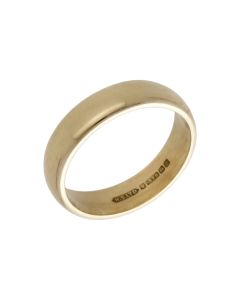 Pre-Owned 9ct Yellow Gold 5mm Wedding Band Ring