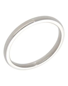 Pre-Owned 9ct White Gold 2mm Wedding Band Ring