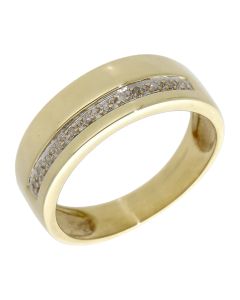 Pre-Owned 9ct Yellow Gold Diamond Set Band Ring