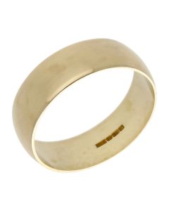 Pre-Owned 9ct Yellow Gold 6mm Wedding Band Ring