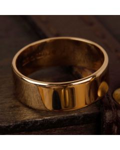 Pre-Owned Vintage 1980 9ct Yellow Gold 7mm Flat Wedding Ring