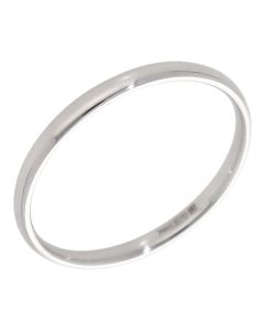 Pre-Owned 9ct White Gold 2mm Wedding Band Ring