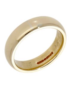 Pre-Owned 9ct Yellow Gold 6mm Wedding Band Ring