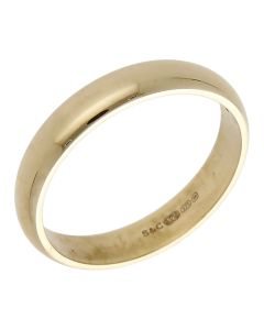 Pre-Owned 9ct Yellow Gold 4mm Wedding Band Ring